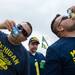 Wolverines fans shotgun beer outside Pioneer High School before Michigan's game against Central Michigan, Saturday, August 31. Courtney Sacco | AnnArbor.com